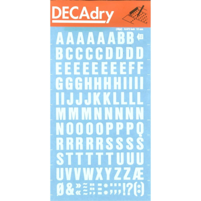 Lettres Transferts (1 Feuille) DDB12F 12 mm Blanc - Apli-Agipa