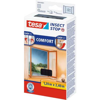 Moustiquaire COMFORT pour fenêtres Dim 120 x 240 cm Anthracite - TESA