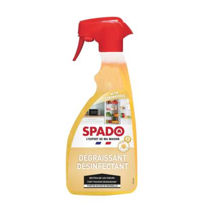 Spray 500ml Dégraissant désinfectant - Anti mauvaises odeurs- Formule naturelle à 98,7% - SPADO