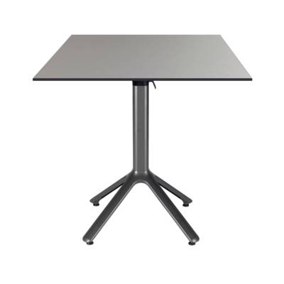 Table rabattable 70x70cm gris métal - terrasse - RestooTab