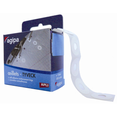 Boîte de 200 Oeillets Tyveck Ø 15 mm Ultra résistant - Apli-Agipa