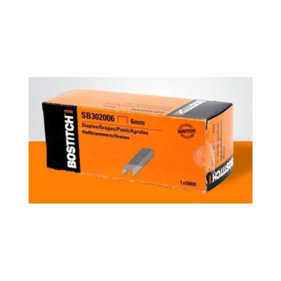 Boite de 5000 agrafes 6 mm pour cloueur T3020 - Bostitch
