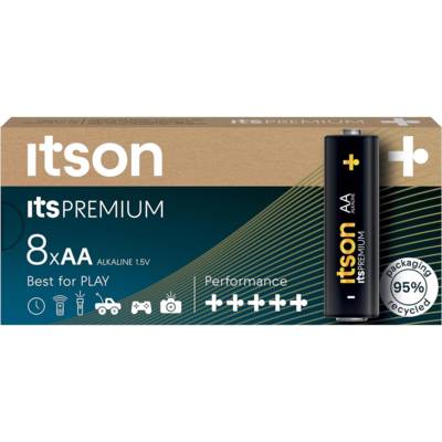 Pack de 8 Piles Alcalines LR6/AA 1,5V itsPREMIUM - ITSON