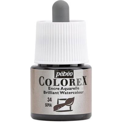 Flacon 45ml Encre COLOREX Aquarelle SEPIA - PÉBÉO