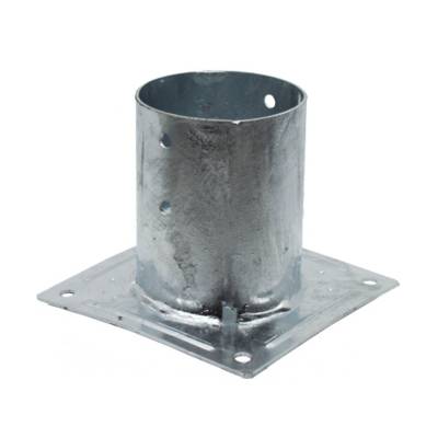Pied rond pour poteau diam.8cm sur platine carrée à fixer - Gedimat - SIMPSON STRONG-TIE