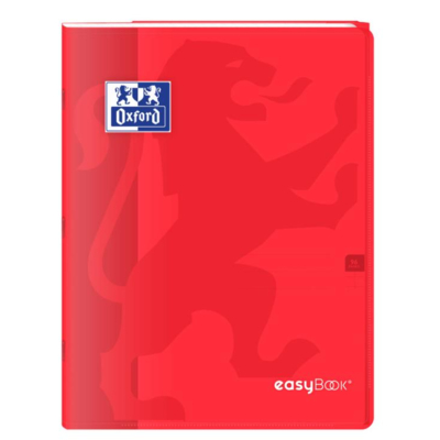Cahier Easybook agrafé 24x32cm 96 pages grands carreaux 90g rouge - Oxford