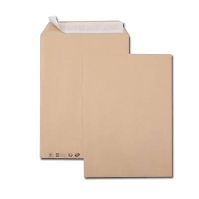 Paquet de 50 pochettes kraft brun n°24 260x330 90 g/m² bande de protection - GPV