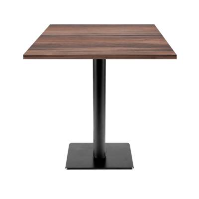 Table pied noir 70x70cm chene montagne - intérieur - RestooTab