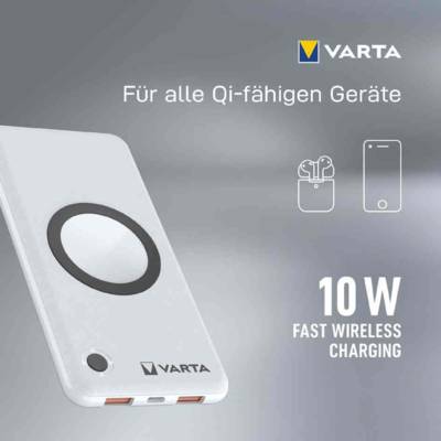 Batterie externe "Wireless Power Bank", blanc - VARTA