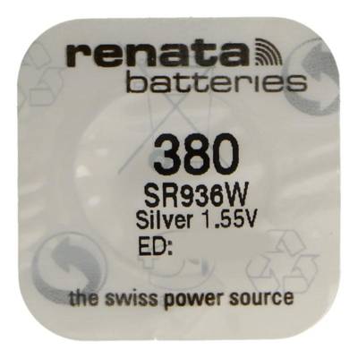 Pile bouton Silver Oxyde 380 / SR936W 0% mercure - RENATA