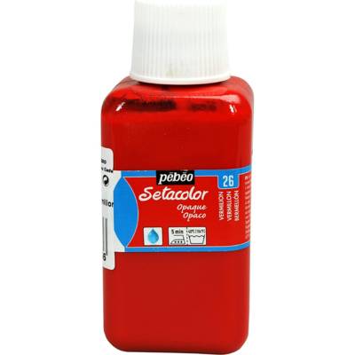 Flacon 250ml Peinture Setacolor Opaque Vermillon - PÉBÉO