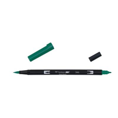 Feutre Dessin Double Pointe ABT Dual Brush Pen 346 vert mer - TOMBOW