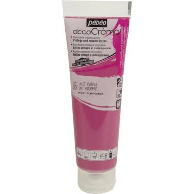 Tube 120ml Peinture Acrylique Décocrème Mat POURPRE - PÉBÉO