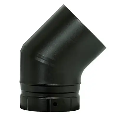 Coude à segment 45° Ø180 Noir émaillé POUJOULAT CDS 45-180 E NM - 56180922 - CHEMINEES POUJOULAT