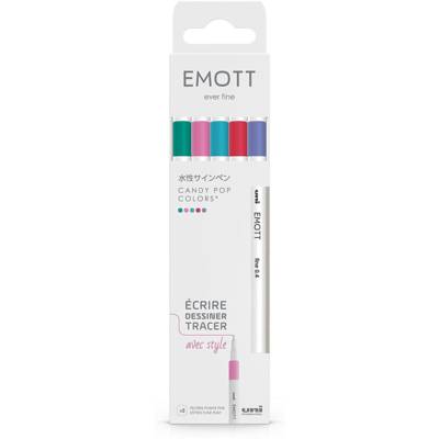Feutre EMOTT, set de 5 "Candy Pop Colors" - UNI-BALL