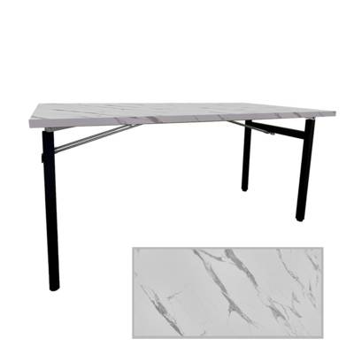 Table pliable Tambu 160x80cm marbre blanc - intérieur - RestooTab