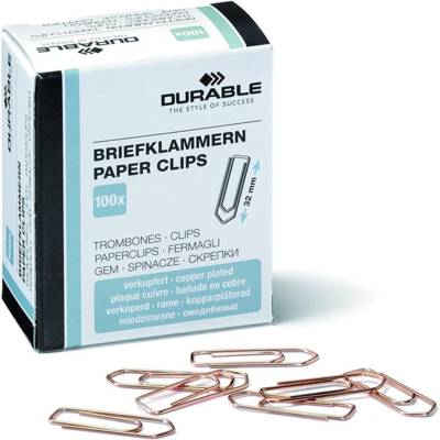 Boite de 100 Trombones Cuivrés, 32 mm - DURABLE