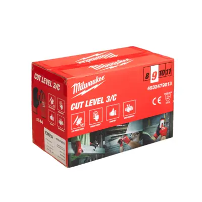 Gants anti-coupure enduction nitrile - Niveau 3/C - Taille 9/L - 144 paires - MILWAUKEE - 4932479013