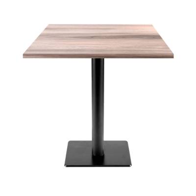 Table pied noir 70x70cm bois tages - intérieur - RestooTab