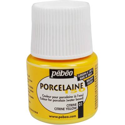 Flacon 45 ml Peinture P150 porcelaine Coloris Citrine - PÉBÉO