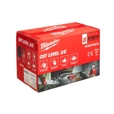 Gants anti-coupure enduction nitrile - Niveau 3/C - Taille 8/M - 144 paires - MILWAUKEE - 4932479012