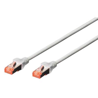 Câble patch RJ45 LSOH AWG 27/7 CAT 6 S/FTP Blindé Bt Rouge 1 m Gris - DIGITUS