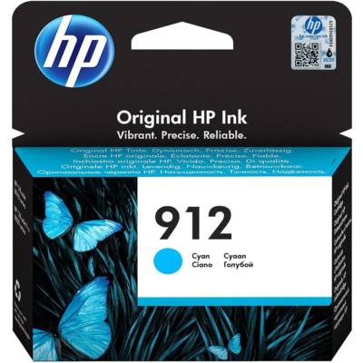 Cartouche Jet d'encre original N°912 3YL77AE Cap 315 pages Cyan - HP