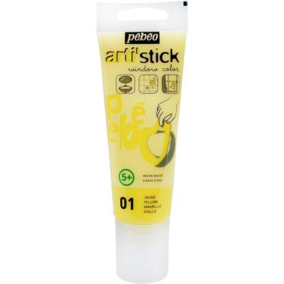 Tube 75ml Arti'Stick Peinture fenêtre repositionnable JAUNE - PÉBÉO