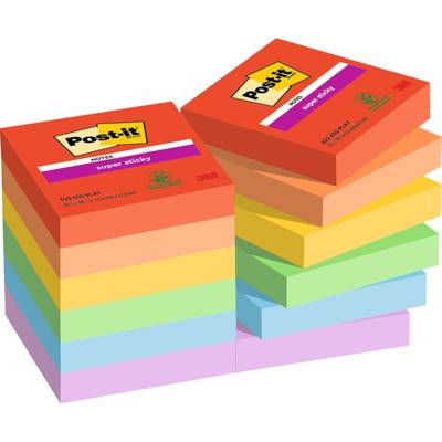 Bloc-note adhésif Super Sticky Notes, 48 x 48 mm - Post-it