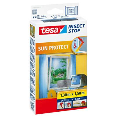 Moustiquaire "Sun Protect" pour fenêtre 1,3m x 1,5m Noir - TESA