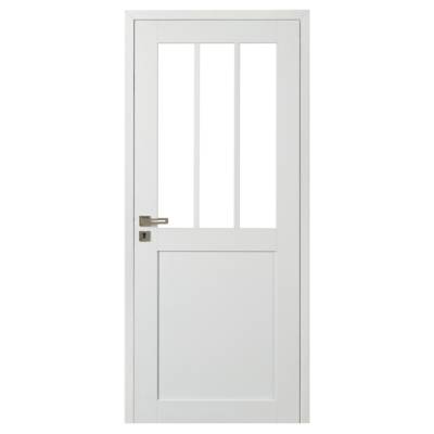 Bloc-porte pleine ATELIER LOFT blanc satin KM1RDE Hui.72 à 100 mm - 204 x 73 cm - gauche poussant - Gedimat - ROZIERE
