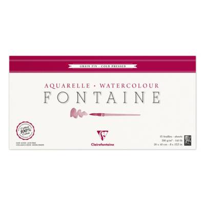 Bloc Fontaine 15F grain fin 20x40 300g encollé 4 côtés - CLAIREFONTAINE