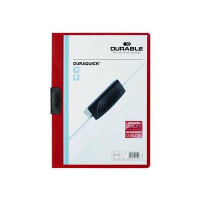 Chemise à clip DURAQUICK A4 20 Feuilles Rouge - DURABLE