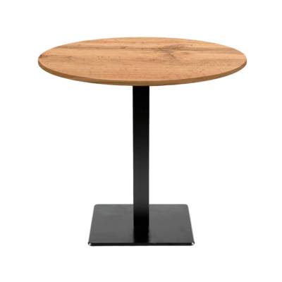 Table pied noir Ø70cm chene armor - intérieur - RestooTab