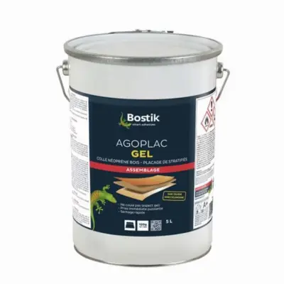 Colle néoprène Agoplac Gel BOSTIK - tenue thermique 80°- fût 5L - 30604788 - BOSTIK SA