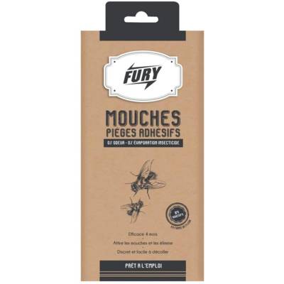 Étui x 4 Pièges Adhésif anti mouches présentoir - FURY
