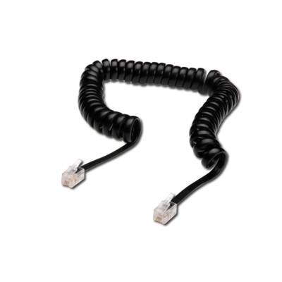 Câble de connexion téléphone torsadé UAE RJ10 Noir 4 m - DIGITUS