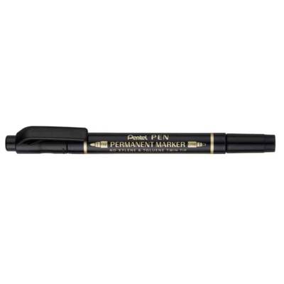 Marqueur permanent Pen, double pointe, noir - PENTEL