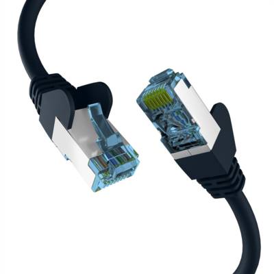 Câble patch RJ45 avec câble cat7 noir 0,5 m - EFB