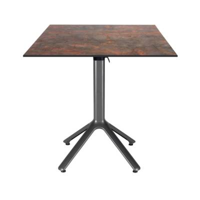 Table rabattable 70x70cm underground rouille - terrasse - RestooTab