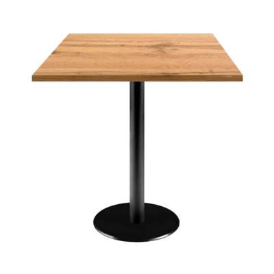 Table pied noir 70x70cm chene armor - intérieur - RestooTab
