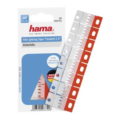 Lot de 100 Adhésifs Super 8 avec échancrure pour une piste sonore - HAMA