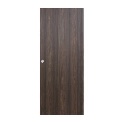 Porte coulissante alvéolaire SIANA décor chêne foncé - 204 x 73 cm - Gedimat - MINGUELA