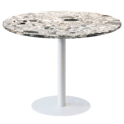 Table pied blanc Ø120cm cepp - intérieur - RestooTab