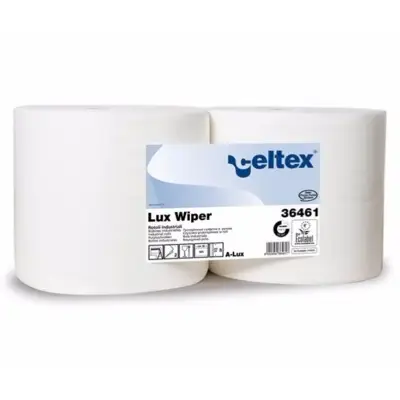 Pack de 2 Bobines Lux Wiper extra blanc CRISTAL HYGIENE 900 feuilles de 30 cm 2 plis - PR1000SM