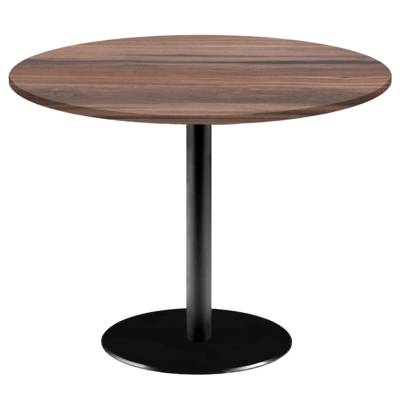 Table pied noir Ø120cm chene montagne - intérieur - RestooTab