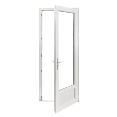 Porte fenêtre PVC blanc VISION isolation totale 100mm 1 vantail avec soubassement droit tirant - Gedimat - NEOBAIE