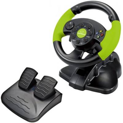 Volant Gaming High Octane avec pédales USB PC PlayStation 3 Xbox 360 - ESPERANZA