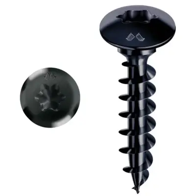 Vis MUSTAD Panelvit FC Tête de penture - Torx - Ø6x20mm - Zingué noir - Boite de 200 - PV029A600200KNC - MUSTAD SAS