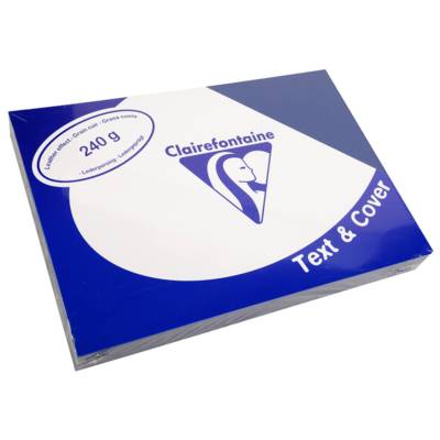 Paquet de 100 Couvertures reliure Text&Cover 240g A4 210x297 mm Bleu royal - CLAIREFONTAINE